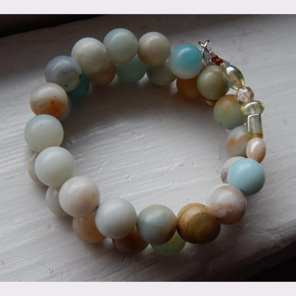 Shades Of The Ocean Memory Wire Bracelet | OOAK